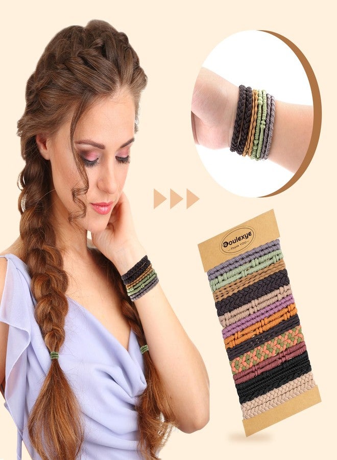 Bouiexye ربطات شعر بوهيمية من Bouiexye، 26 قطعة، ربطات شعر مرنة لا تسبب تلف الشعر، ربطات شعر على شكل ذيل حصان للنساء والفتيات ذوات الشعر الخفيف والكثيف (ألوان مختلطة) - Image 3
